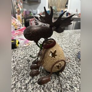 Pier 1 Moose Tea Light Holder Decoration